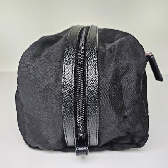 Prada Black Nylon Double Zip Large Toiletry Case Bag - Picture 4 of 7